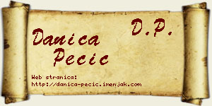 Danica Pecić vizit kartica